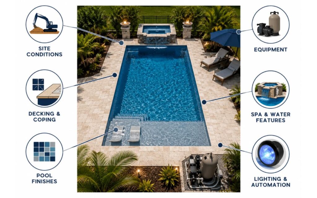 12’ x 24’ Inground Pool Cost In Northeast Florida 1 Factors affecting 12x24 inground pool cost in Northeast Florida
